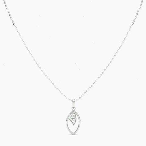Hadar 925 Silver Diamond Necklace Hadar 925 Silver Diamond Necklace