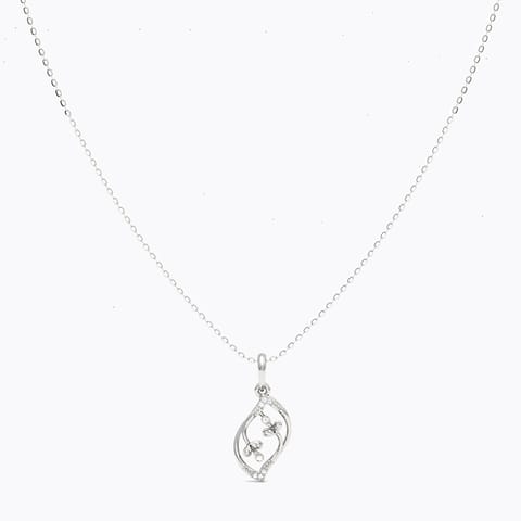 Delphinus Gold Plated 925 Silver Diamond Necklace