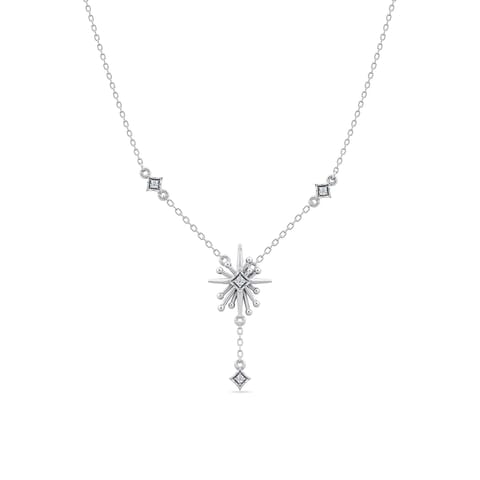 Zenithara 925 Silver Diamond Necklace Zenithara 925 Silver Diamond Necklace