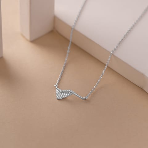 Silken Wave 925 Silver Diamond Necklace Silken Wave 925 Silver Diamond Necklace