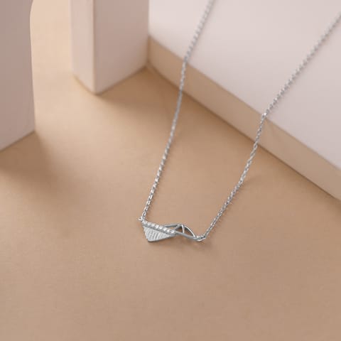 Ascendant Wing 925 Silver Diamond Necklace Ascendant Wing 925 Silver Diamond Necklace