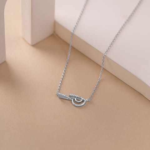 Rising Sun 925 Silver Diamond Necklace Rising Sun 925 Silver Diamond Necklace