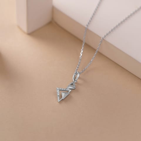 Crystalline Summit 925 Silver Diamond Necklace Crystalline Summit 925 Silver Diamond Necklace