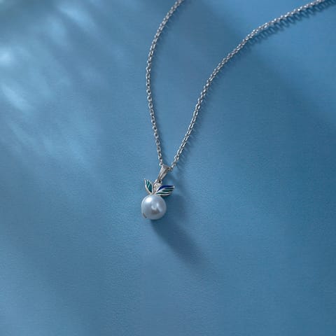 Gilded Leaflet 925 Silver Diamond Necklace Gilded Leaflet 925 Silver Diamond Necklace