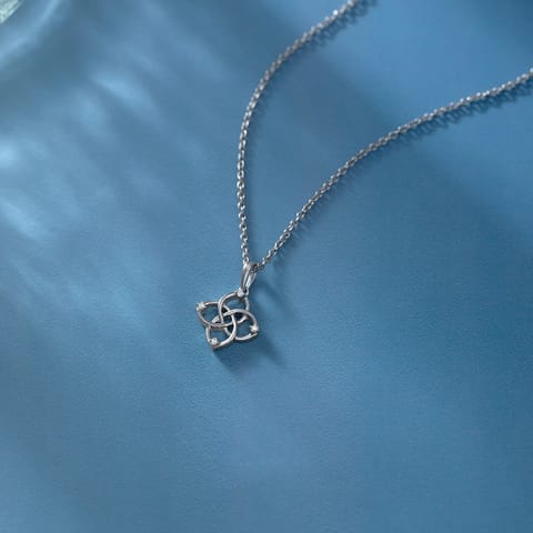 Eternally Bound 925 Silver Diamond Necklace Eternally Bound 925 Silver Diamond Necklace