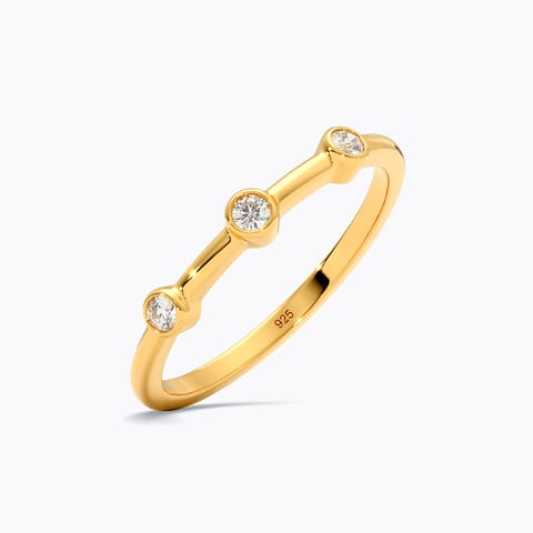 Courageous Diamond Ring in Gold Plated 925 Silver Courageous Diamond Ring in Gold Plated 925 Silver
