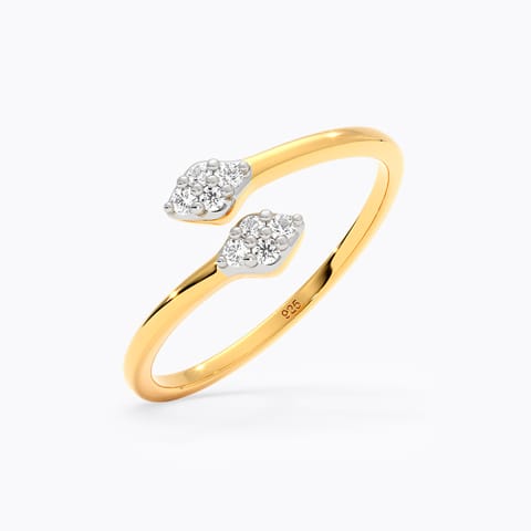Sense the Success Diamond Ring in Gold Plated 925 Silver Sense the Success Diamond Ring in Gold Plated 925 Silver