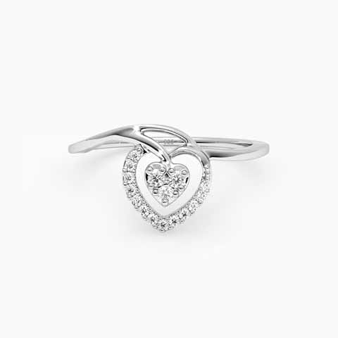 Onward 925 Silver Diamond Ring Onward 925 Silver Diamond Ring