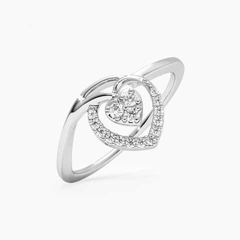 Onward 925 Silver Diamond Ring Onward 925 Silver Diamond Ring