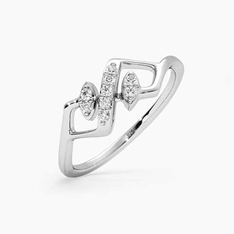 Follower Gold Plated 925 Silver Diamond Ring Follower Gold Plated 925 Silver Diamond Ring