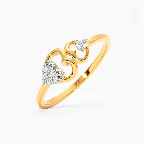 Believe Gold Plated 925 Silver Diamond Ring Believe Gold Plated 925 Silver Diamond Ring