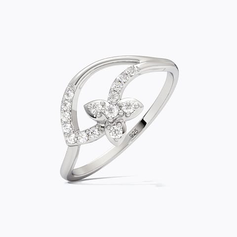 Embrace 925 Silver Diamond Ring Embrace 925 Silver Diamond Ring