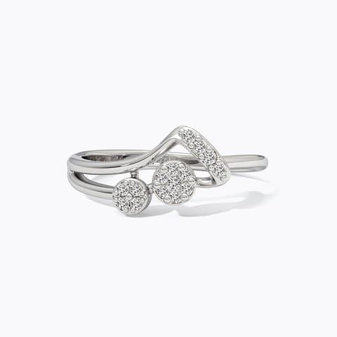 Breaking Barriers Diamond Ring in 925 Silver
