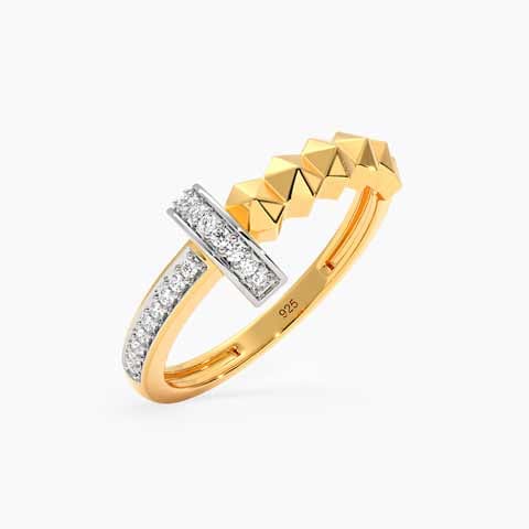 Shine bright Diamond Ring in Gold Plated 925 Silver Shine bright Diamond Ring in Gold Plated 925 Silver