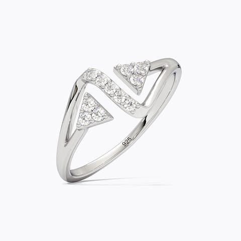 Be your own guide Diamond Ring in 925 Silver Be your own guide Diamond Ring in 925 Silver