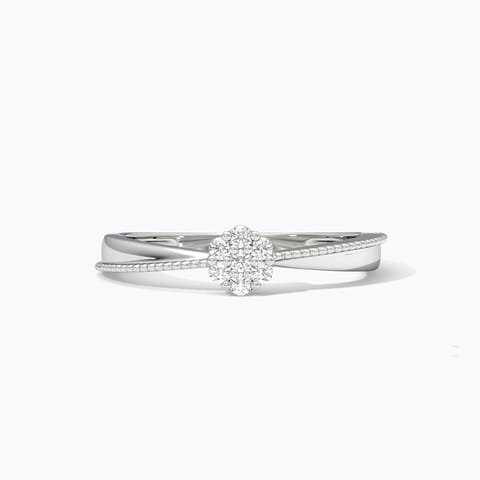 Rings Flowers 925 Silver Diamond Ring