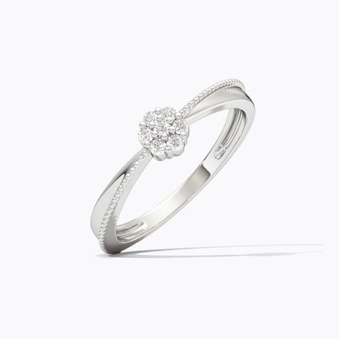 Flowers 925 Silver Diamond Ring