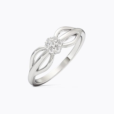 Blossom 925 Silver Diamond Ring