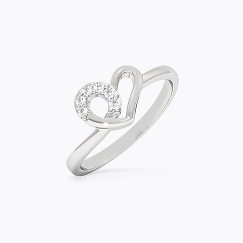 Heart 925 Silver Diamond Ring