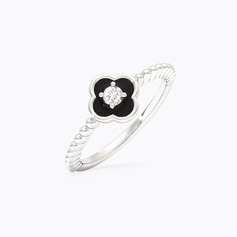 Bloom 925 Silver Diamond Ring