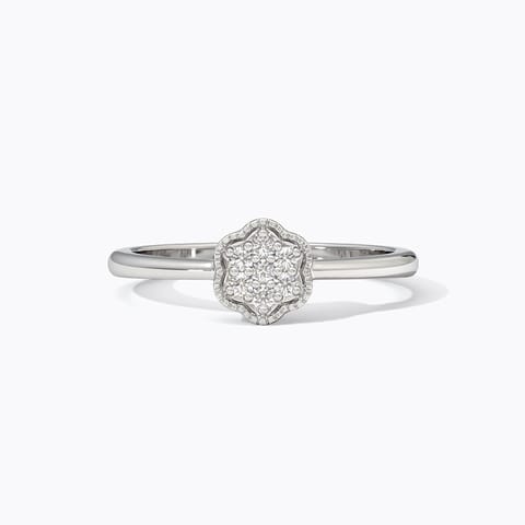 Fleur 925 Silver Diamond Ring