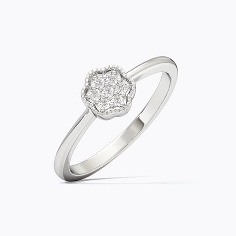 Fleur 925 Silver Diamond Ring