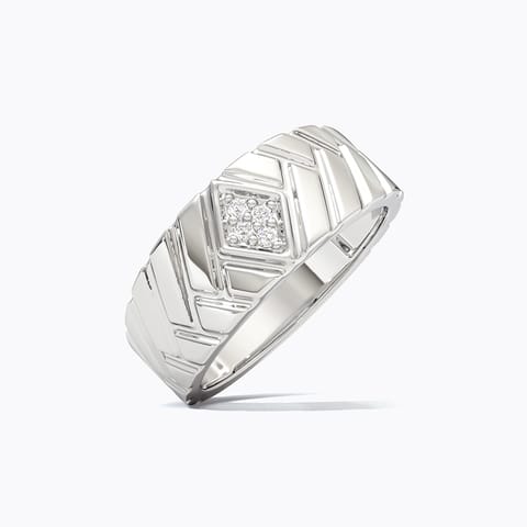 Echo 925 Silver Diamond Men's Ring