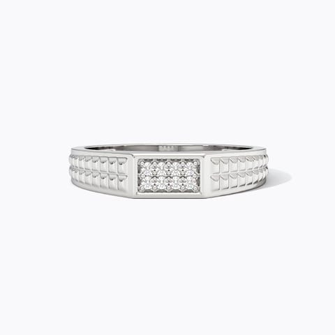 Verge 925 Silver Diamond Men's Ring