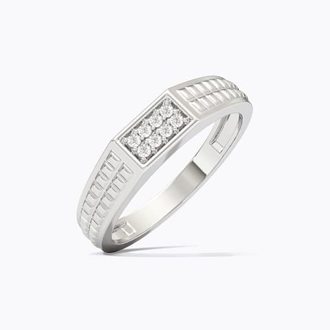 Verge 925 Silver Diamond Men's Ring