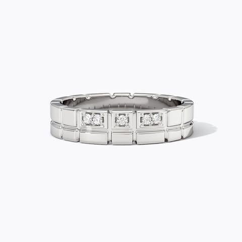 Aura 925 Silver Diamond Men's Ring