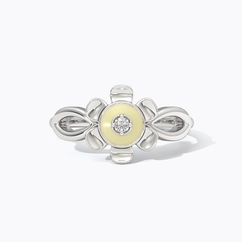 Ivory Bright 925 Silver Diamond Ring
