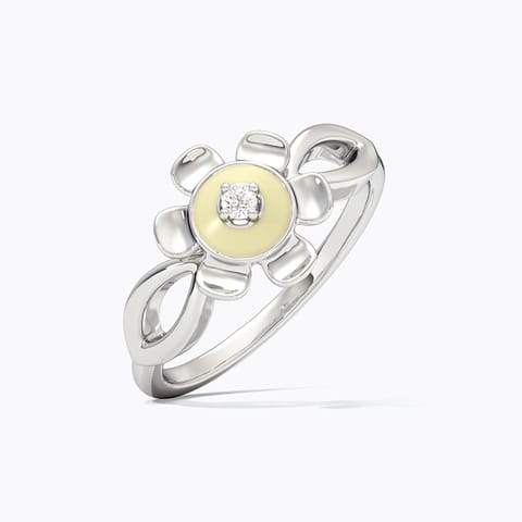 Ivory Bright 925 Silver Diamond Ring