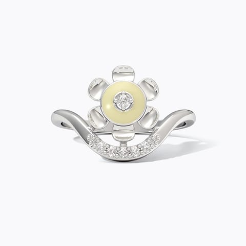 Ivory Grace 925 Silver Diamond Ring