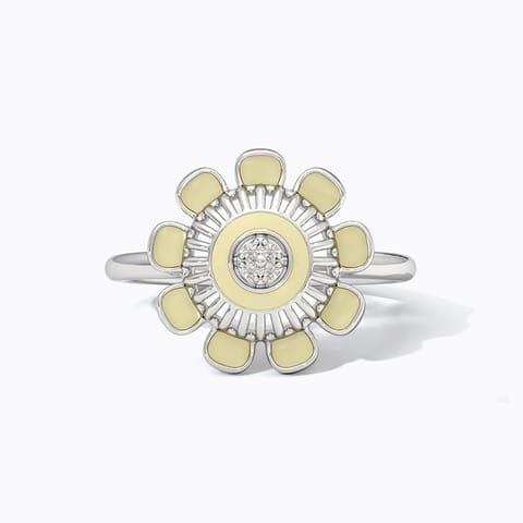 Ivory Subtle 925 Silver Diamond Ring