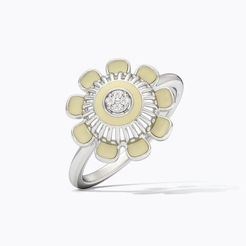 Ivory Subtle 925 Silver Diamond Ring