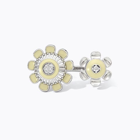 Ivory Charm 925 Silver Diamond Ring