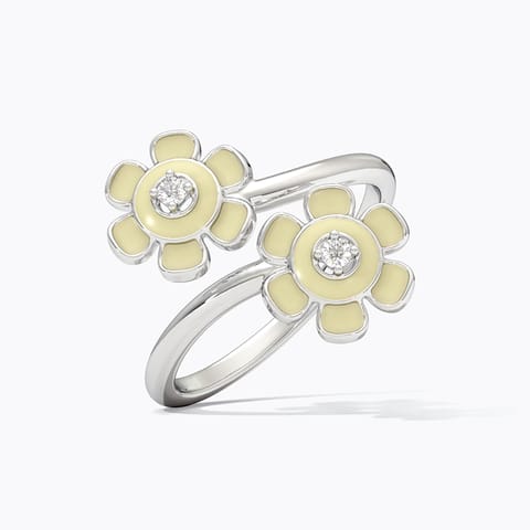 Ivory 925 Silver Diamond Ring