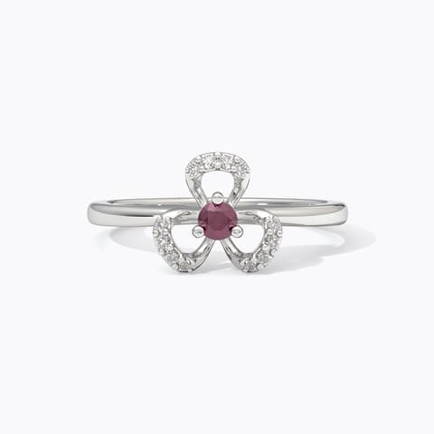 Fern 925 Silver Diamond Ring