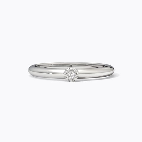 Dazzling 925 Silver Diamond Ring