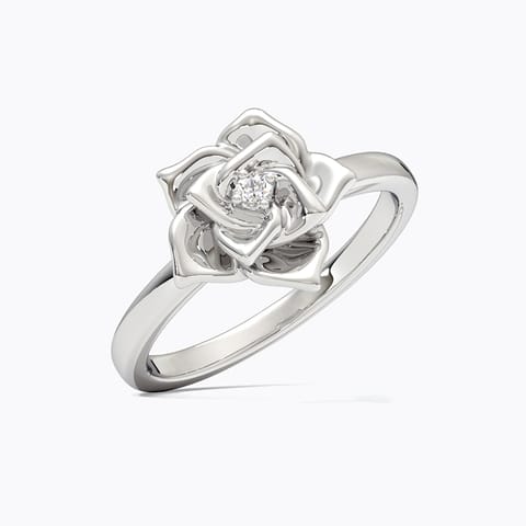 Rosy 925 Silver Diamond Ring Rosy 925 Silver Diamond Ring