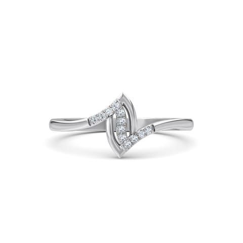 Unscripted Edge 925 Silver Diamond Ring Unscripted Edge 925 Silver Diamond Ring