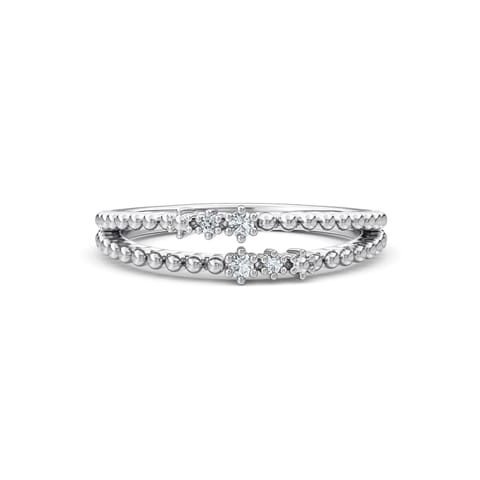 Vivid Cascade 925 Silver Diamond Ring Vivid Cascade 925 Silver Diamond Ring