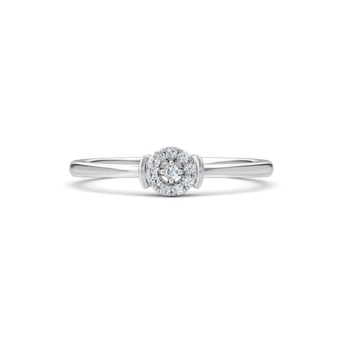 Ardent Aurora 925 Silver Diamond Ring