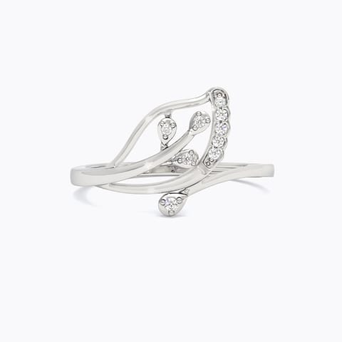 Albireo 925 Silver Diamond Ring Albireo 925 Silver Diamond Ring