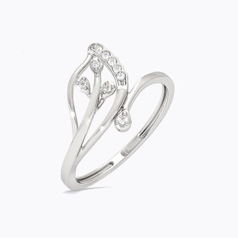 Albireo 925 Silver Diamond Ring Albireo 925 Silver Diamond Ring