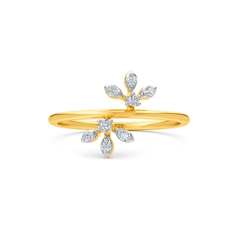 Conquer your fears 925 Silver Gold-Plated Diamond Ring Conquer your fears 925 Silver Gold-Plated Diamond Ring