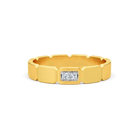 Alex 925 Silver Gold-Plated Diamond Men's Ring