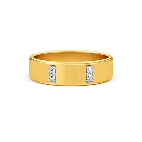 Essence 925 Silver Gold-Plated Diamond Men's Ring Essence 925 Silver Gold-Plated Diamond Men's Ring