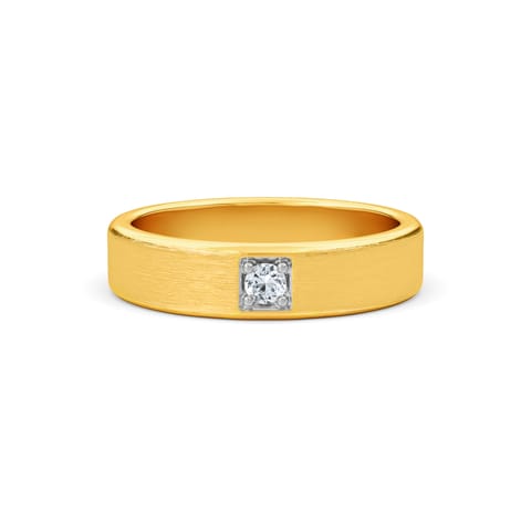 Victor 925 Silver Gold-Plated Diamond Men's Ring