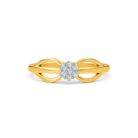 Blossom 925 Silver Gold-Plated Diamond Ring Blossom 925 Silver Gold-Plated Diamond Ring